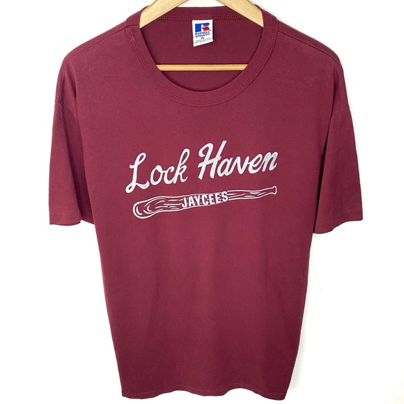 Russell Athletic Other - Vintage 90’s Lock Haven Jaycees Maroon Single Stitch T Shirt Made In USA Size XL